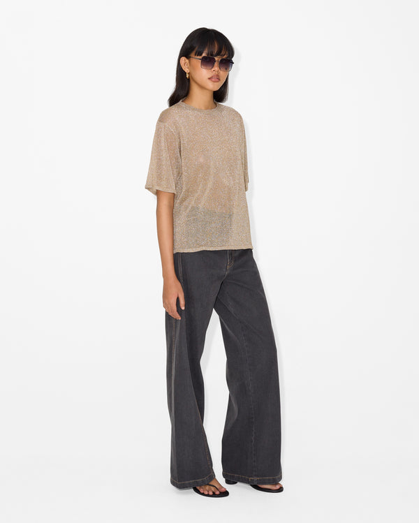 Magali Pascal JACKIE T-SHIRT SILVER GOLD