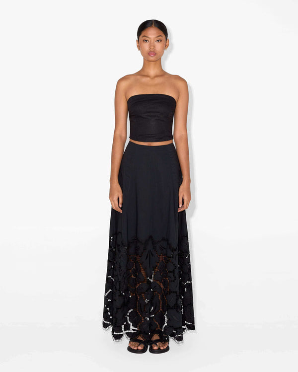 magali pascal JILL MAXI SKIRT Black