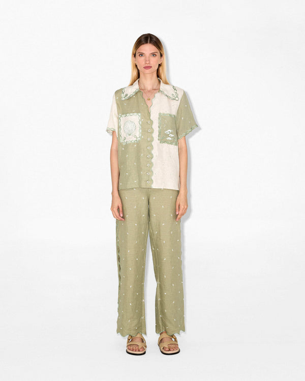 Magali Pascal LA MER SHIRT Tea Bicolor