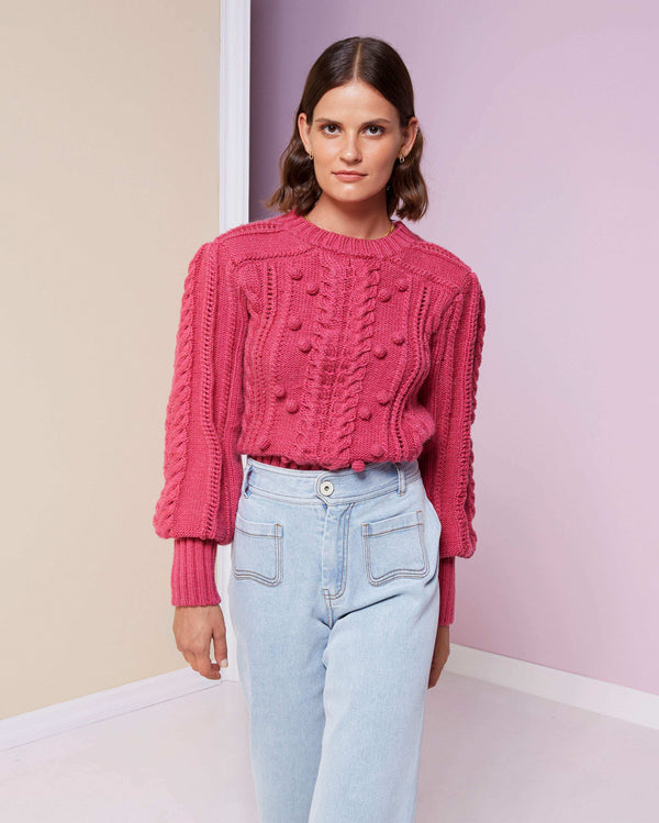 magali pascal LEA SWEATER FUCHSIA