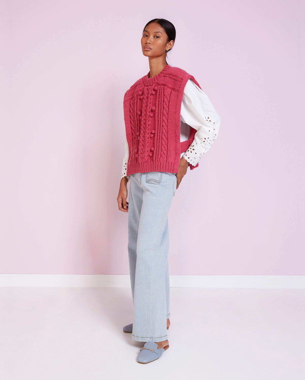 magali pascal LEA VEST FUCHSIA