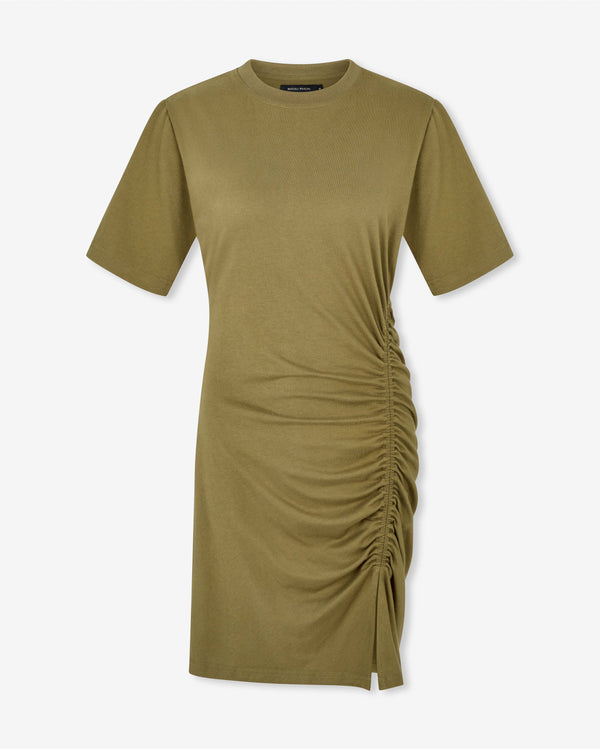magali pascal LOUISE MINI DRESS DARK OLIVE