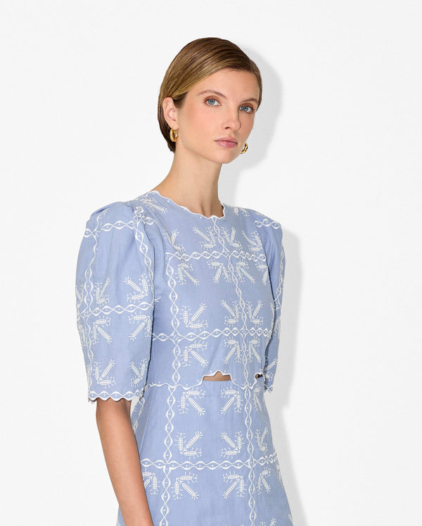 Magali Pascal LUDOVICA MAXI DRESS HEATHER BLUE