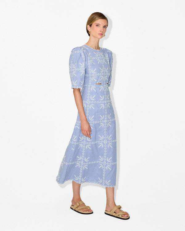 Magali Pascal LUDOVICA MAXI DRESS HEATHER BLUE