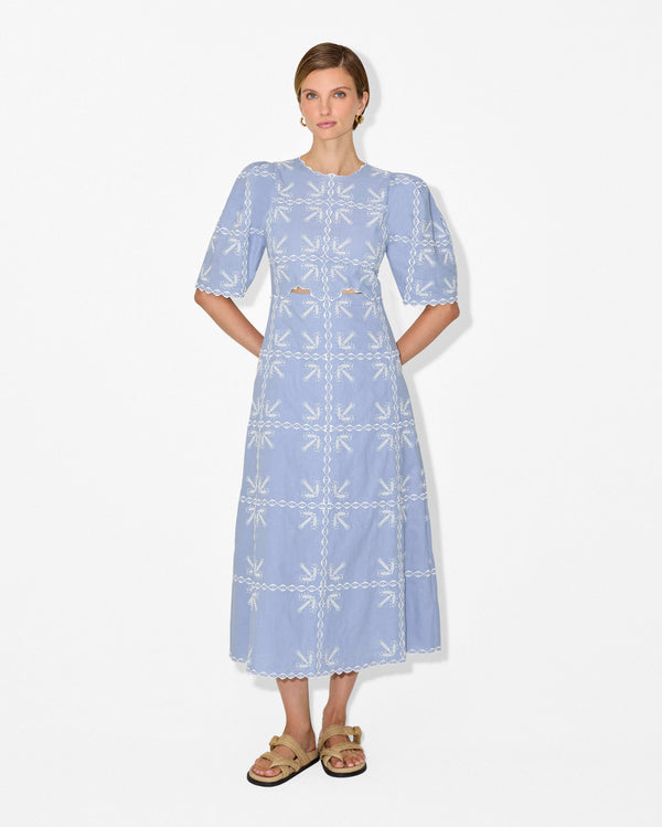 magali pascal LUDOVICA MAXI DRESS HEATHER BLUE