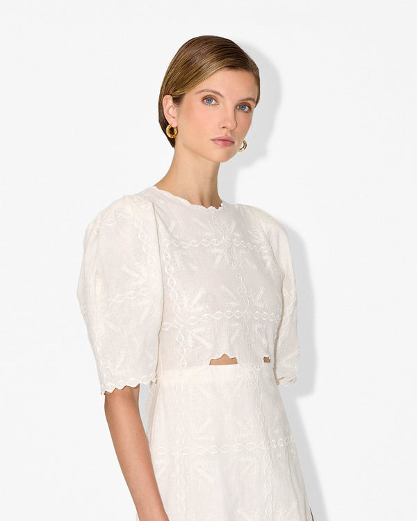 Magali Pascal LUDOVICA MAXI DRESS OFF WHITE