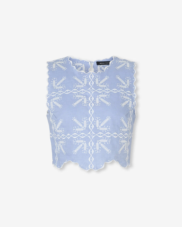 Magali Pascal LUDOVICA TOP HEATHER BLUE