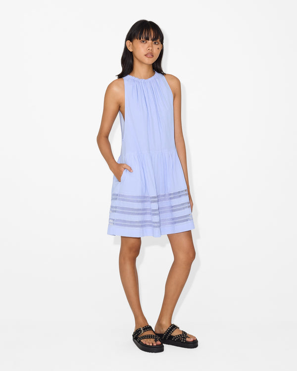 Magali Pascal MAGDA MINI DRESS LIGHT IRIS