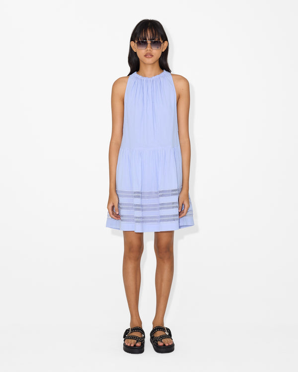 magali pascal MAGDA MINI DRESS LIGHT IRIS