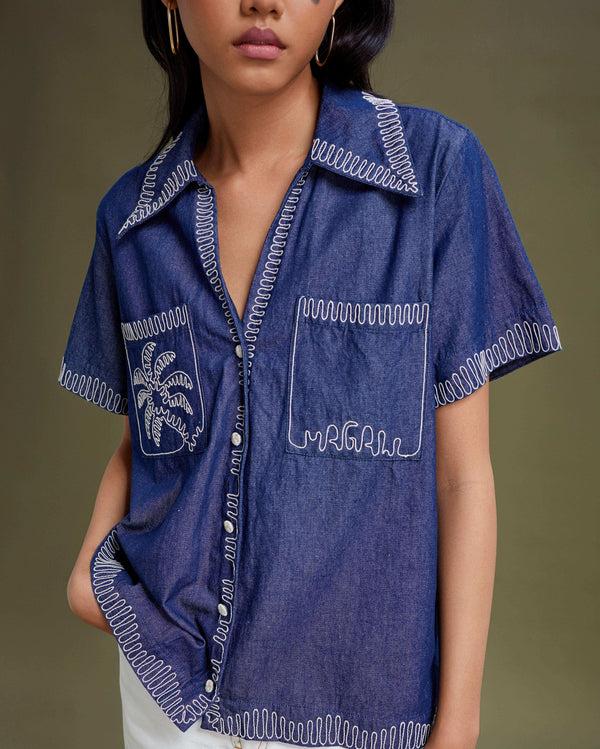 Magali Pascal MAHANA SHIRT Blue