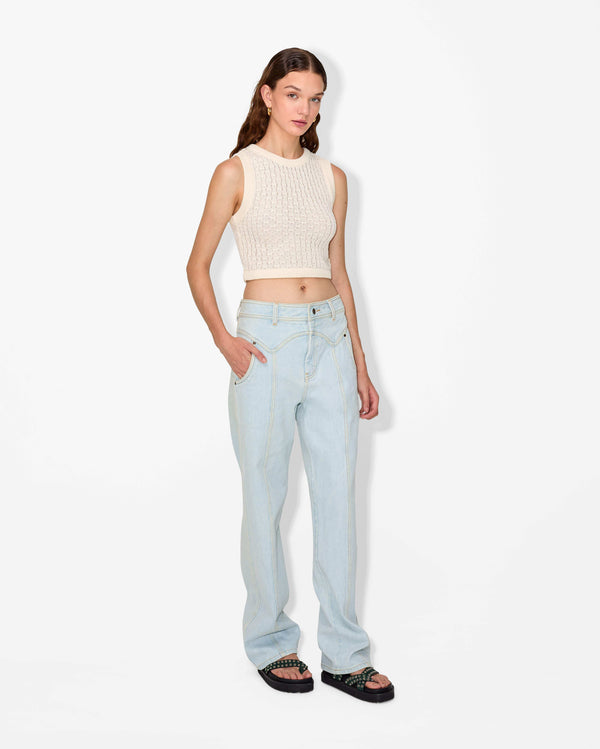 Magali Pascal MATHIS CROP TOP IVORY