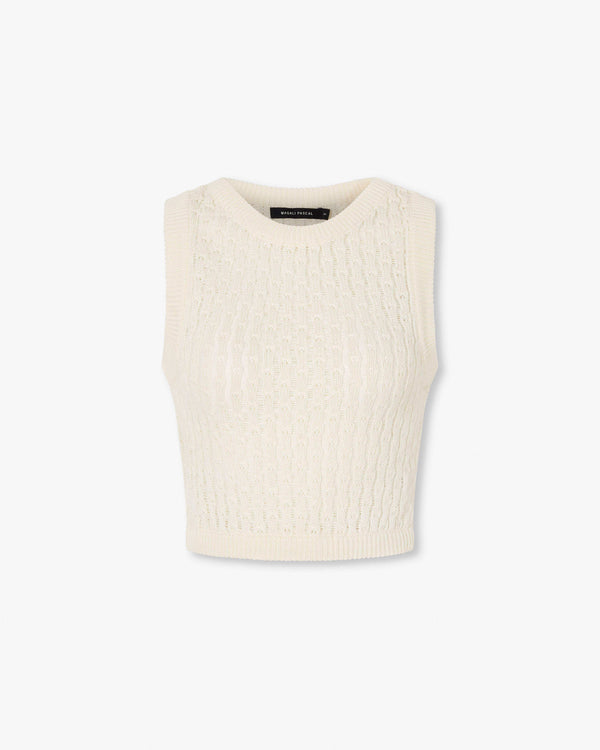 magali pascal MATHIS CROP TOP IVORY