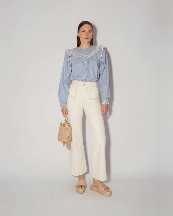 Magali Pascal MERSEJ SHIRT HEATHER BLUE
