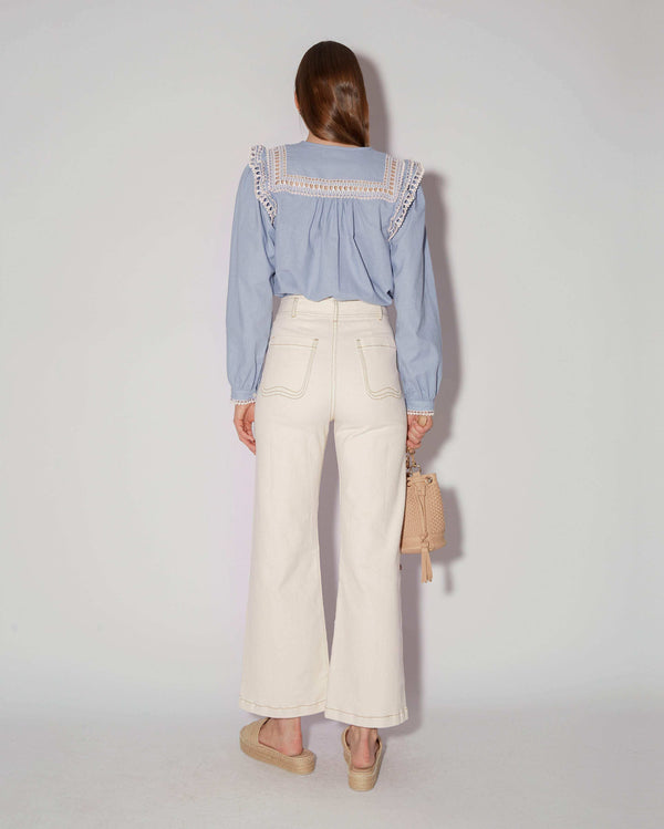 Magali Pascal MERSEJ SHIRT HEATHER BLUE