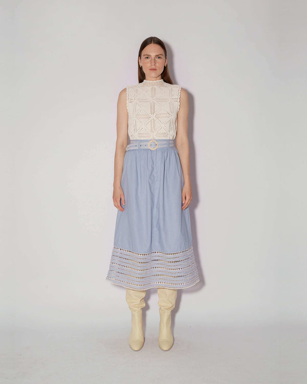 Magali Pascal MERSEJ SKIRT HEATHER BLUE