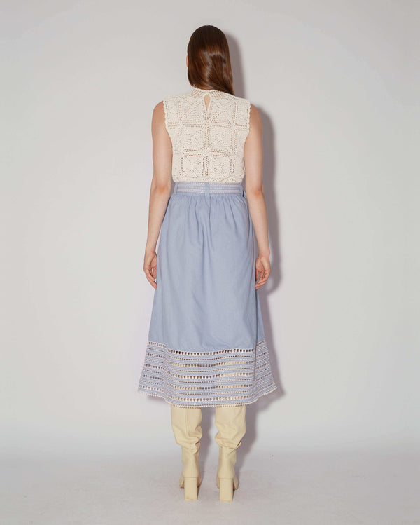 Magali Pascal MERSEJ SKIRT HEATHER BLUE