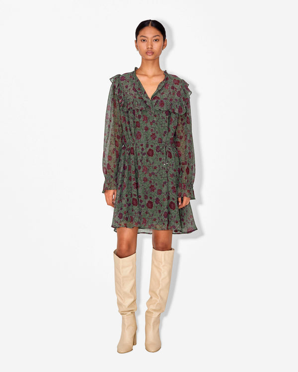 magali pascal MOLITOR DRESS Tapestry Green