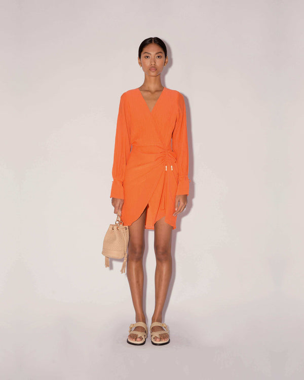 Magali Pascal MYRTLE DRESS NEON CORAL