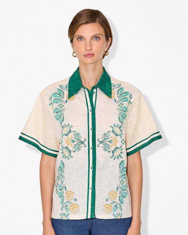 Magali Pascal NONNA SHIRT CIAO GREEN