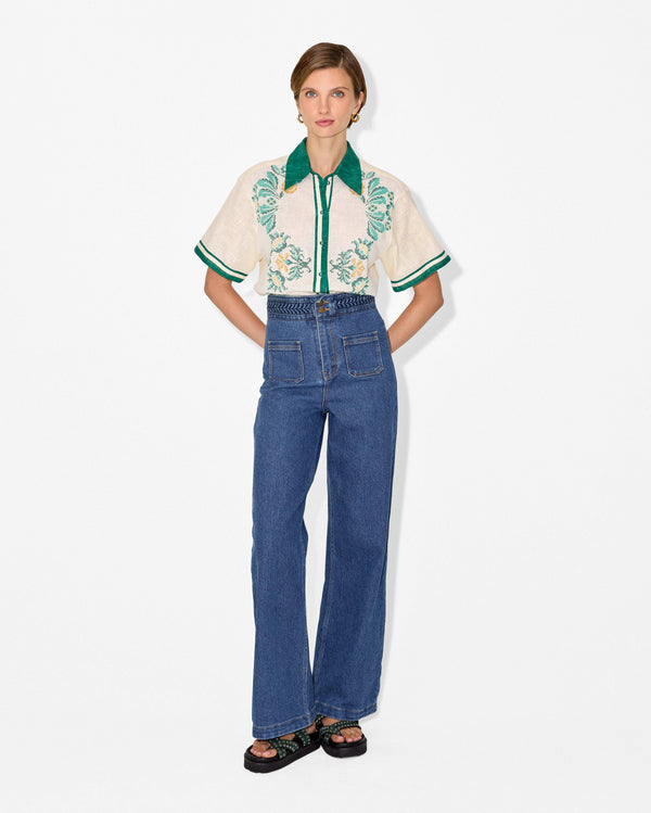 Magali Pascal NONNA SHIRT CIAO GREEN