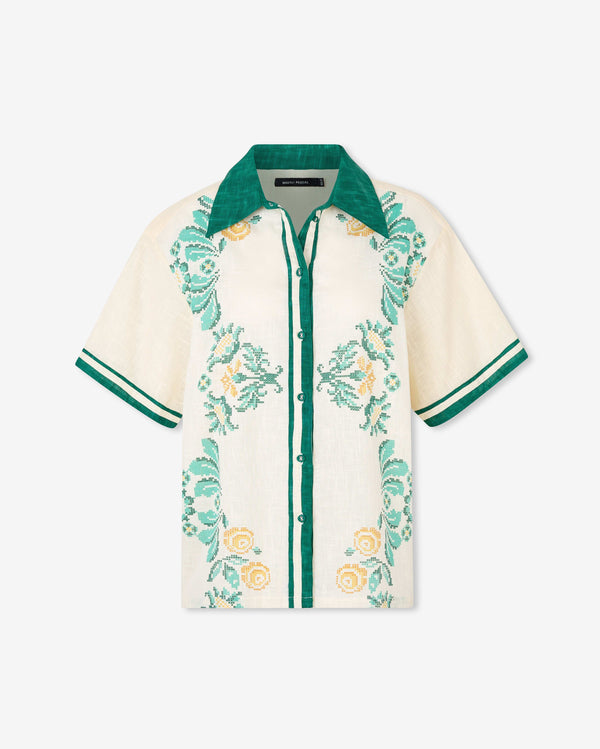 magali pascal NONNA SHIRT CIAO GREEN