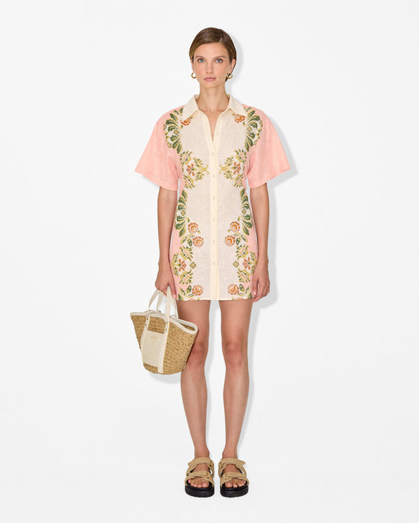 Magali Pascal NONNA SHIRT DRESS CIAO PINK