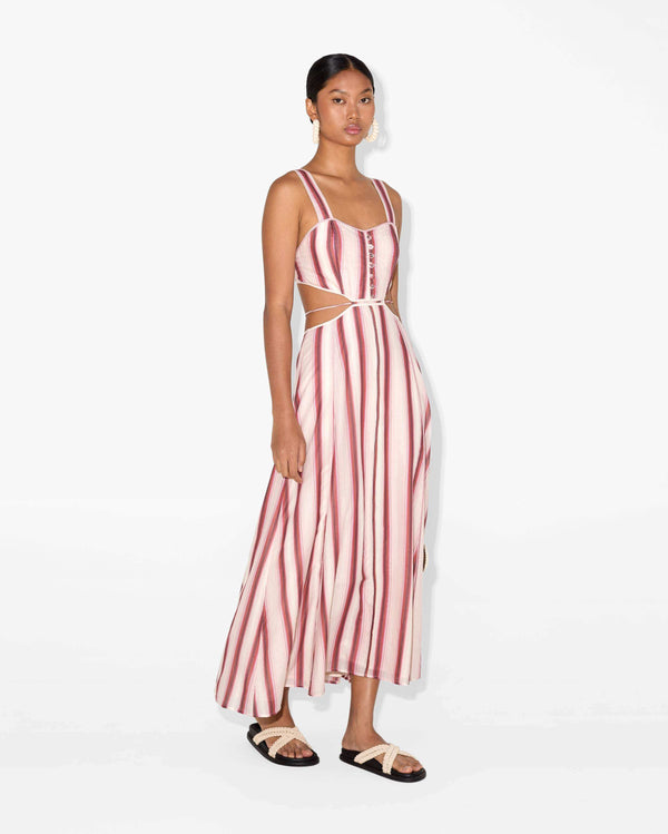 Magali Pascal OHELO DRESS Hibiscus Stripes