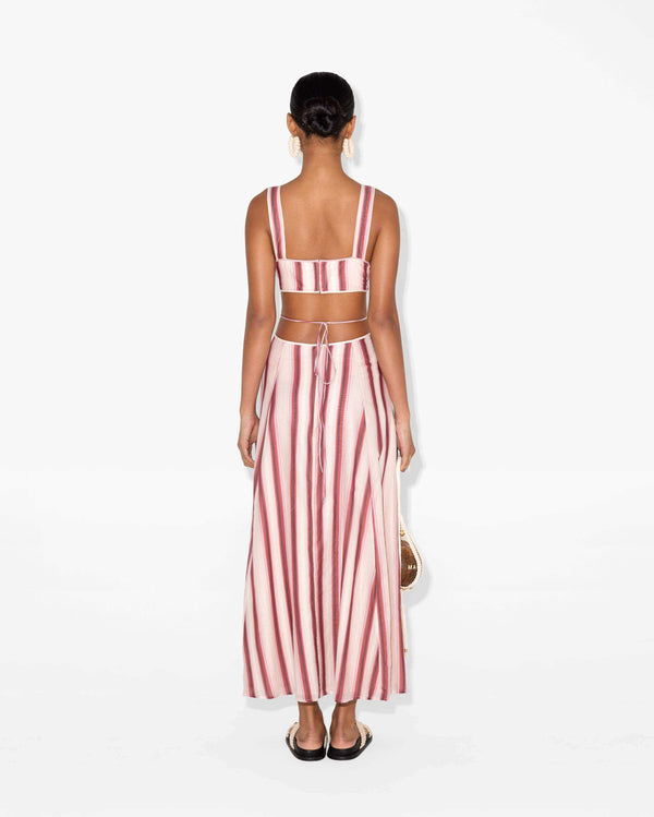 Magali Pascal OHELO DRESS Hibiscus Stripes