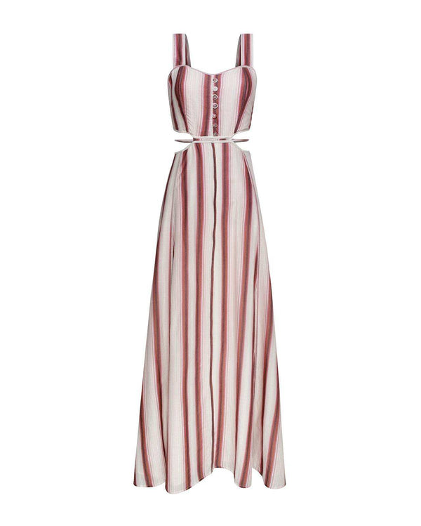 Magali Pascal OHELO DRESS Hibiscus Stripes