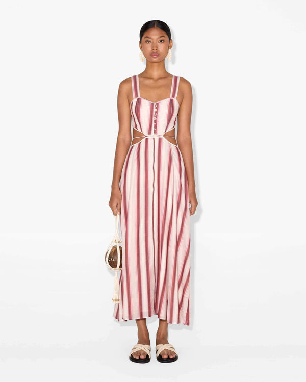 magali pascal OHELO DRESS Hibiscus Stripes