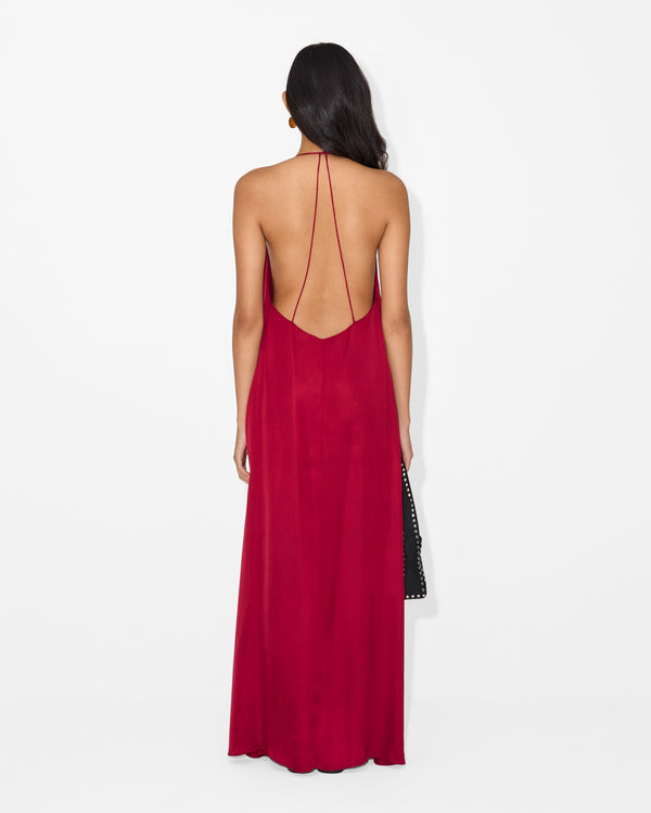 Magali Pascal PARKER DRESS DARK RASPBERRY