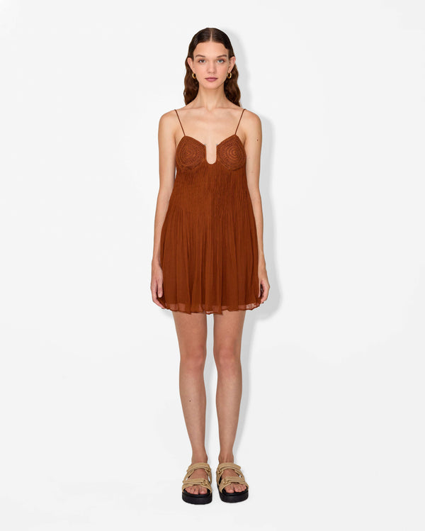 magali pascal PENROSE MINI DRESS TOFFEE