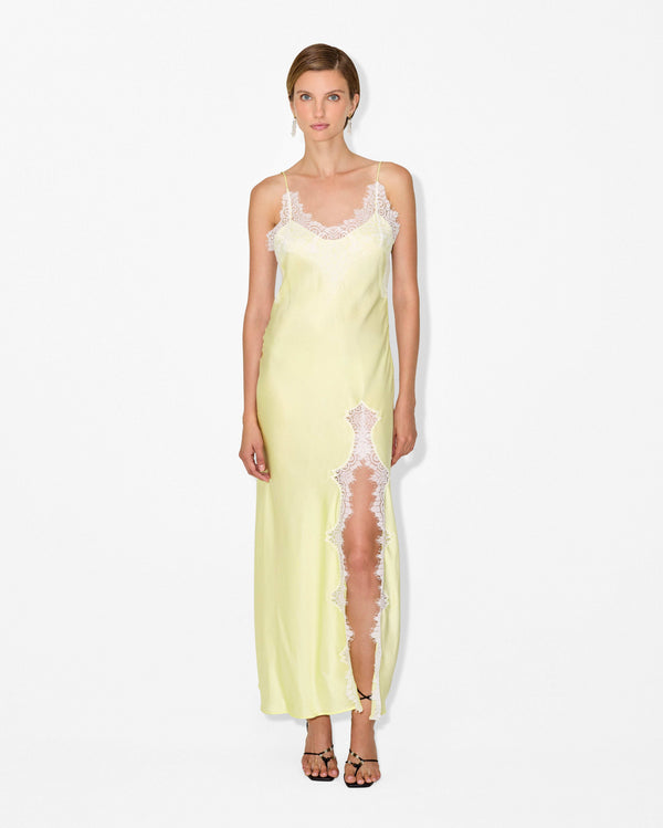 magali pascal RITA SLIP DRESS CITRON