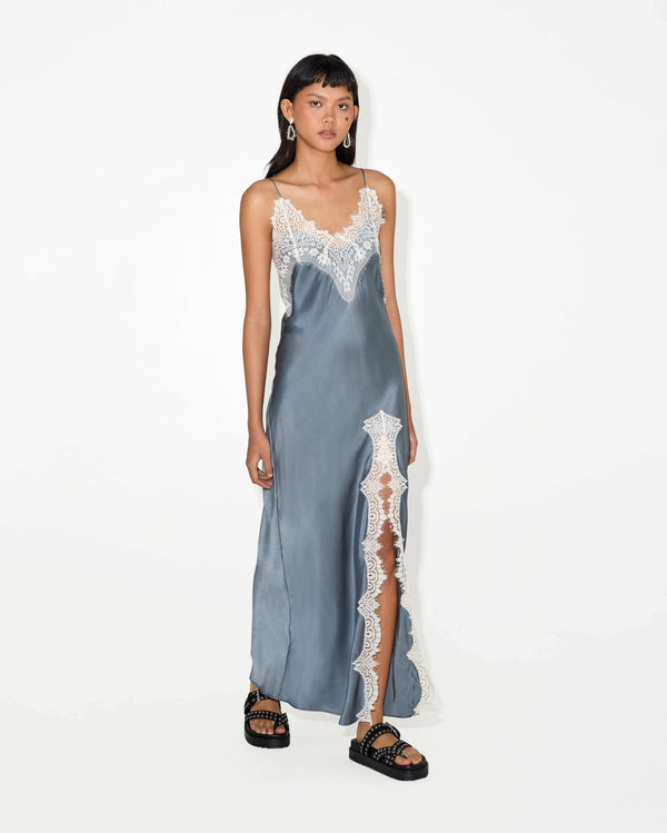 Magali Pascal RITA SLIP DRESS Serenity Blue