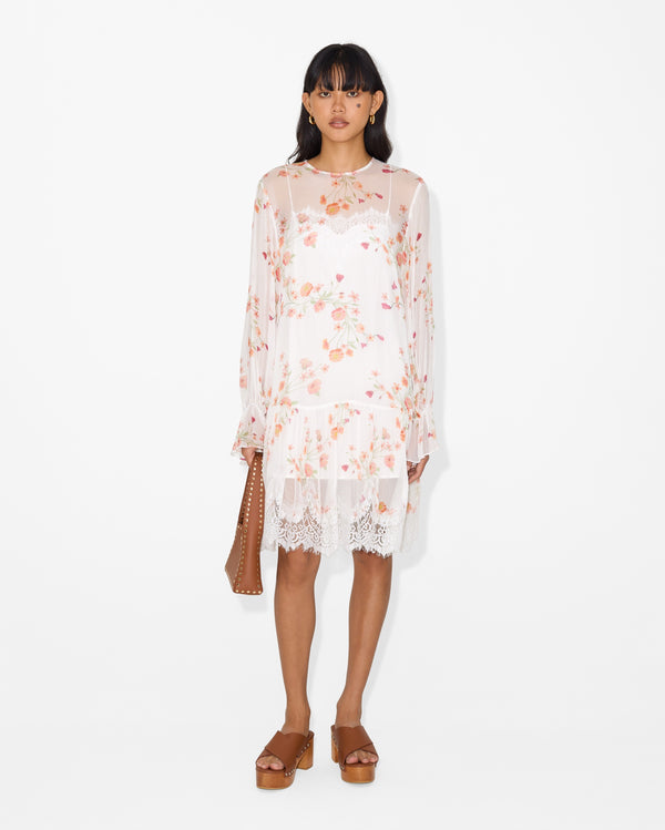 magali pascal ROSABELLE MINI DRESS PETAL PRINT