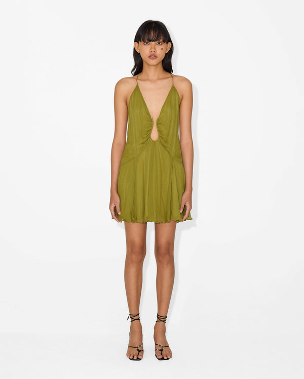 magali pascal SELMA DRESS OLIVE