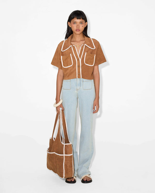 magali pascal SERENA SHIRT Almond