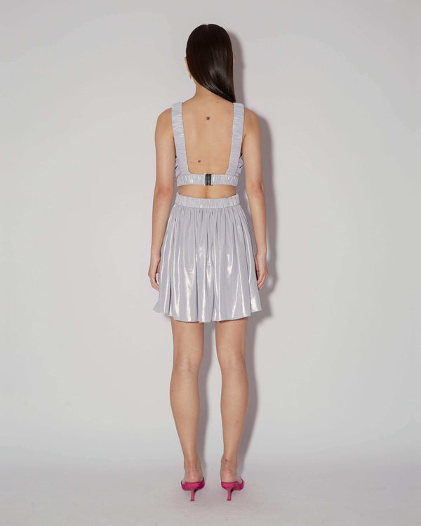 Magali Pascal TATE DRESS SILVER FOIL