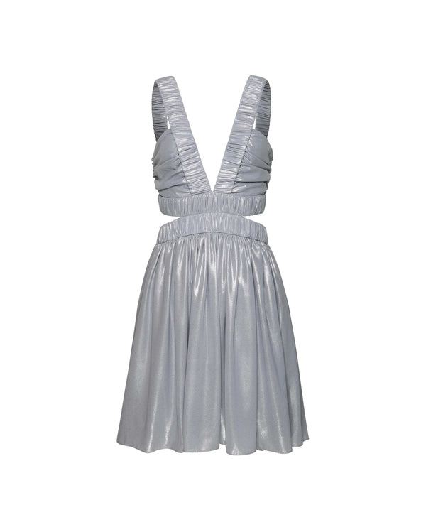 Magali Pascal TATE DRESS SILVER FOIL
