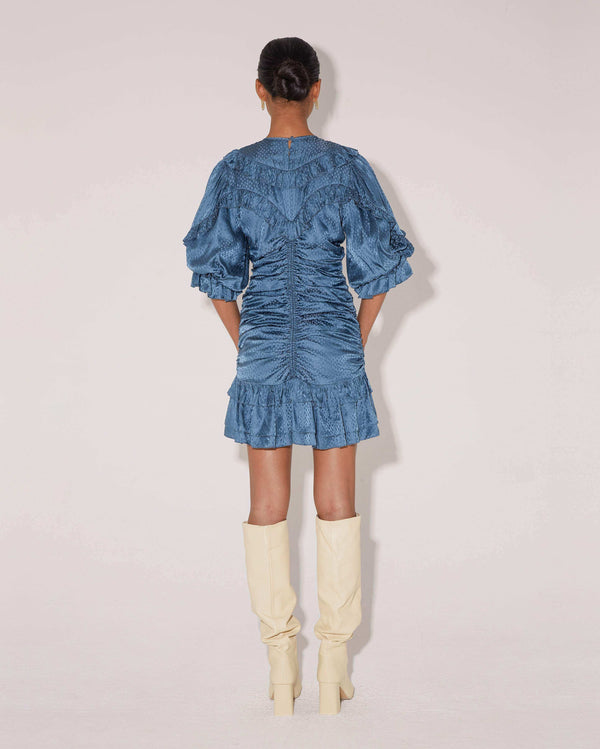 Magali Pascal TIFFIN DRESS PROVINCIAL BLUE