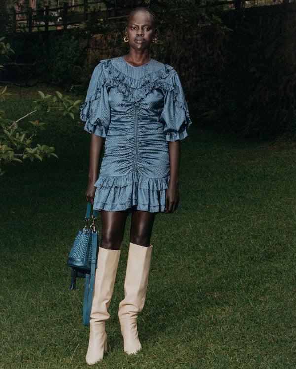 Magali Pascal TIFFIN DRESS PROVINCIAL BLUE