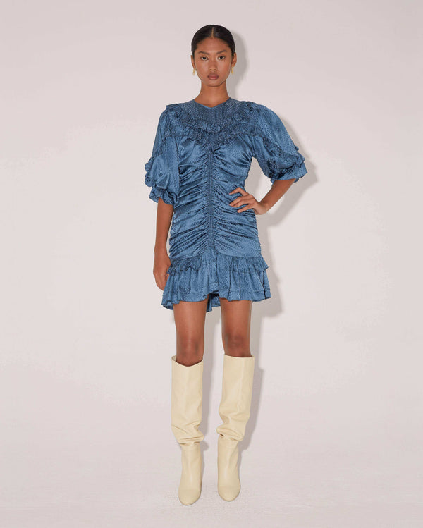 magali pascal TIFFIN DRESS PROVINCIAL BLUE