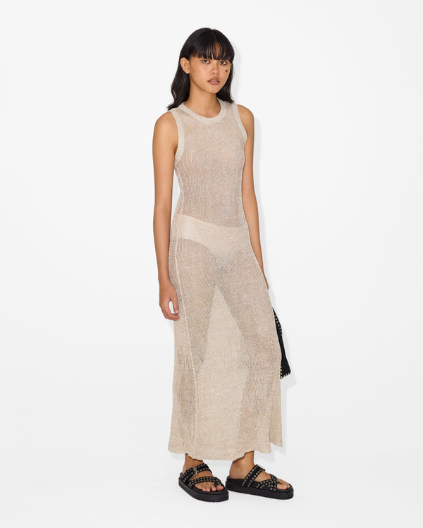 Magali Pascal VIOLETTE MAXI DRESS SILVER GOLD