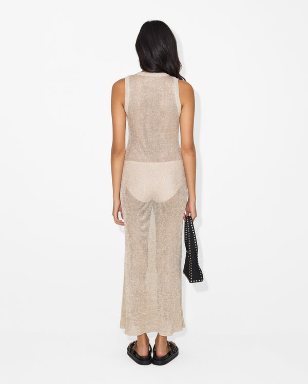 Magali Pascal VIOLETTE MAXI DRESS SILVER GOLD