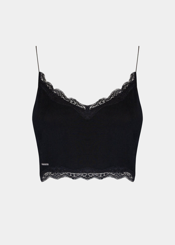 Magic Bodyfashion Cozy Crop Top Black