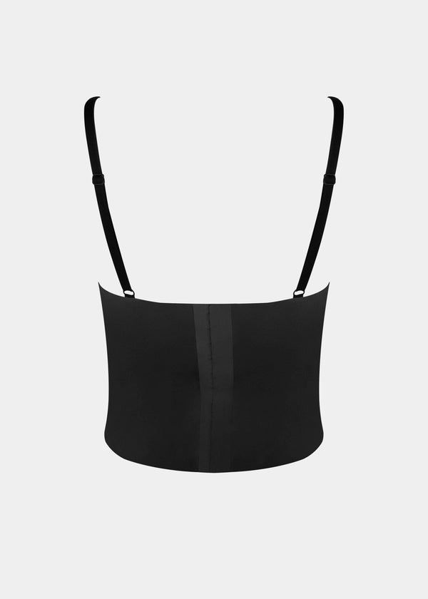 Magic Bodyfashion Gloss Low Plunge Top Black