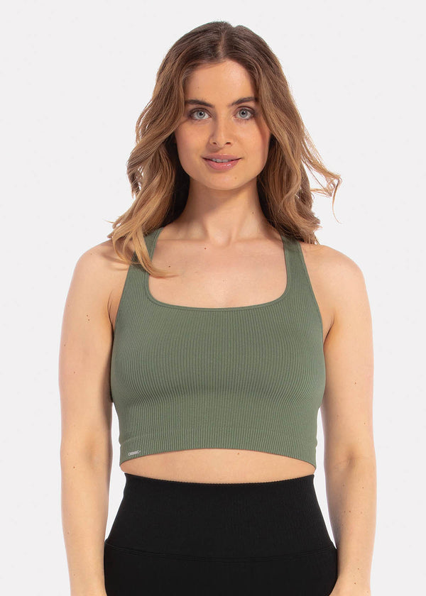 Magic Bodyfashion Lounge Crop Tanktop Green
