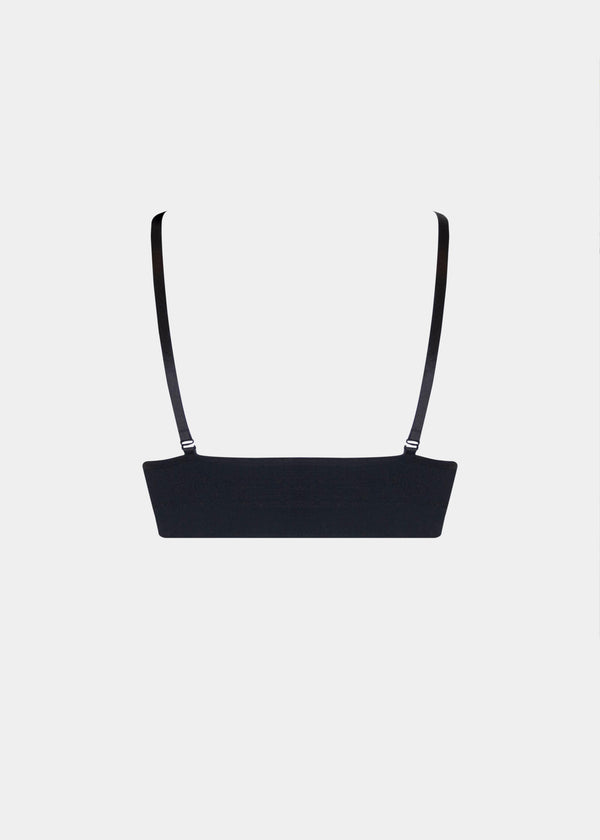 Magic Bodyfashion Ribbed Comfort Bra Spaghetti Black