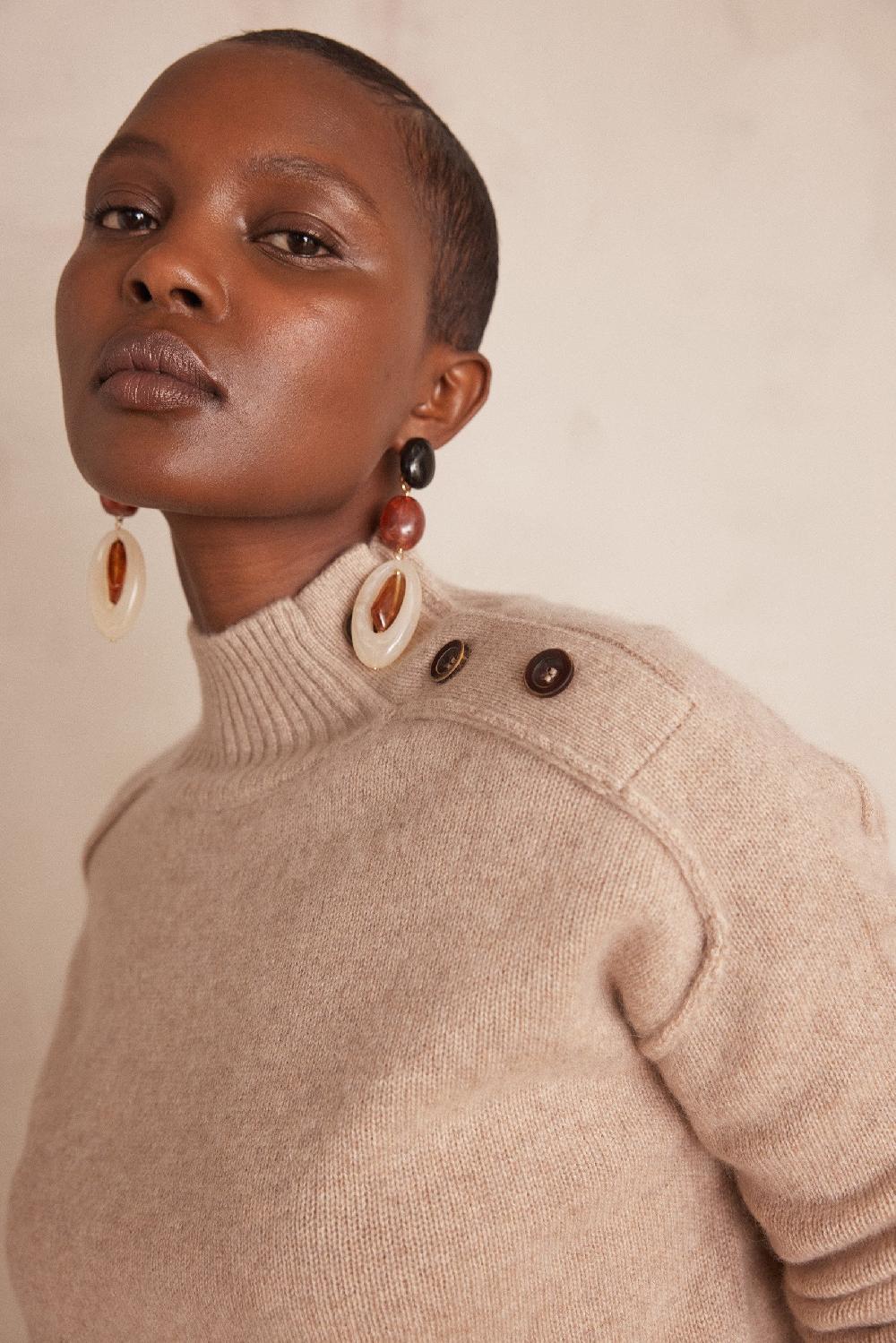 Maison 123 BRADLEY Turtleneck Jumper In 100% Cashmere - 4 Ply