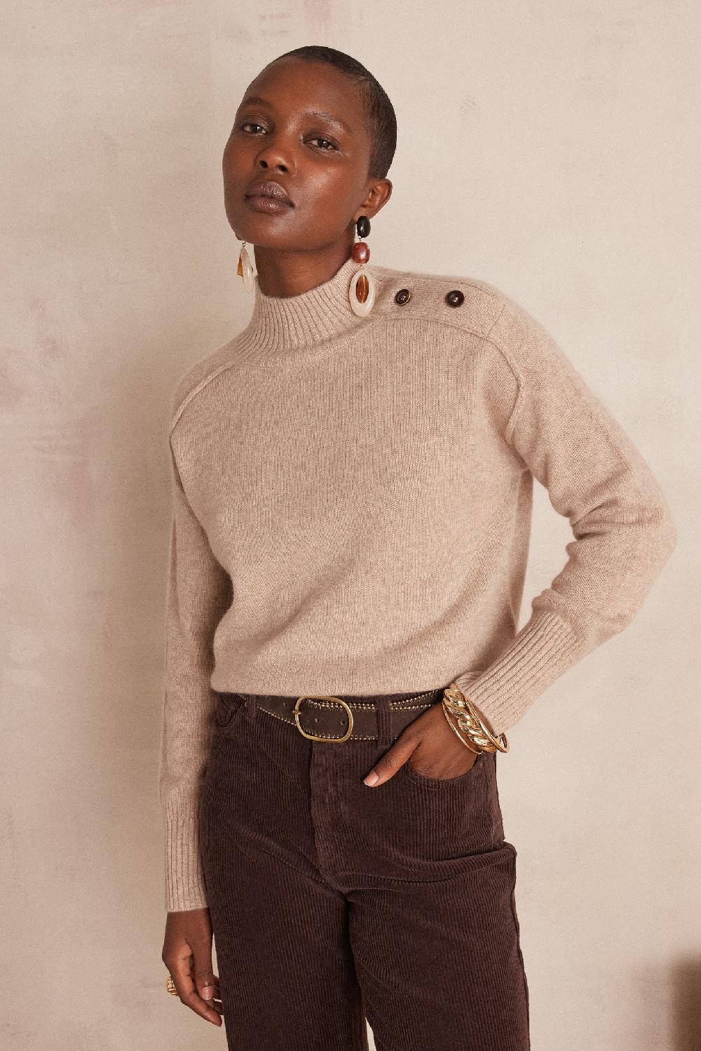 Maison 123 BRADLEY Turtleneck Jumper In 100% Cashmere - 4 Ply